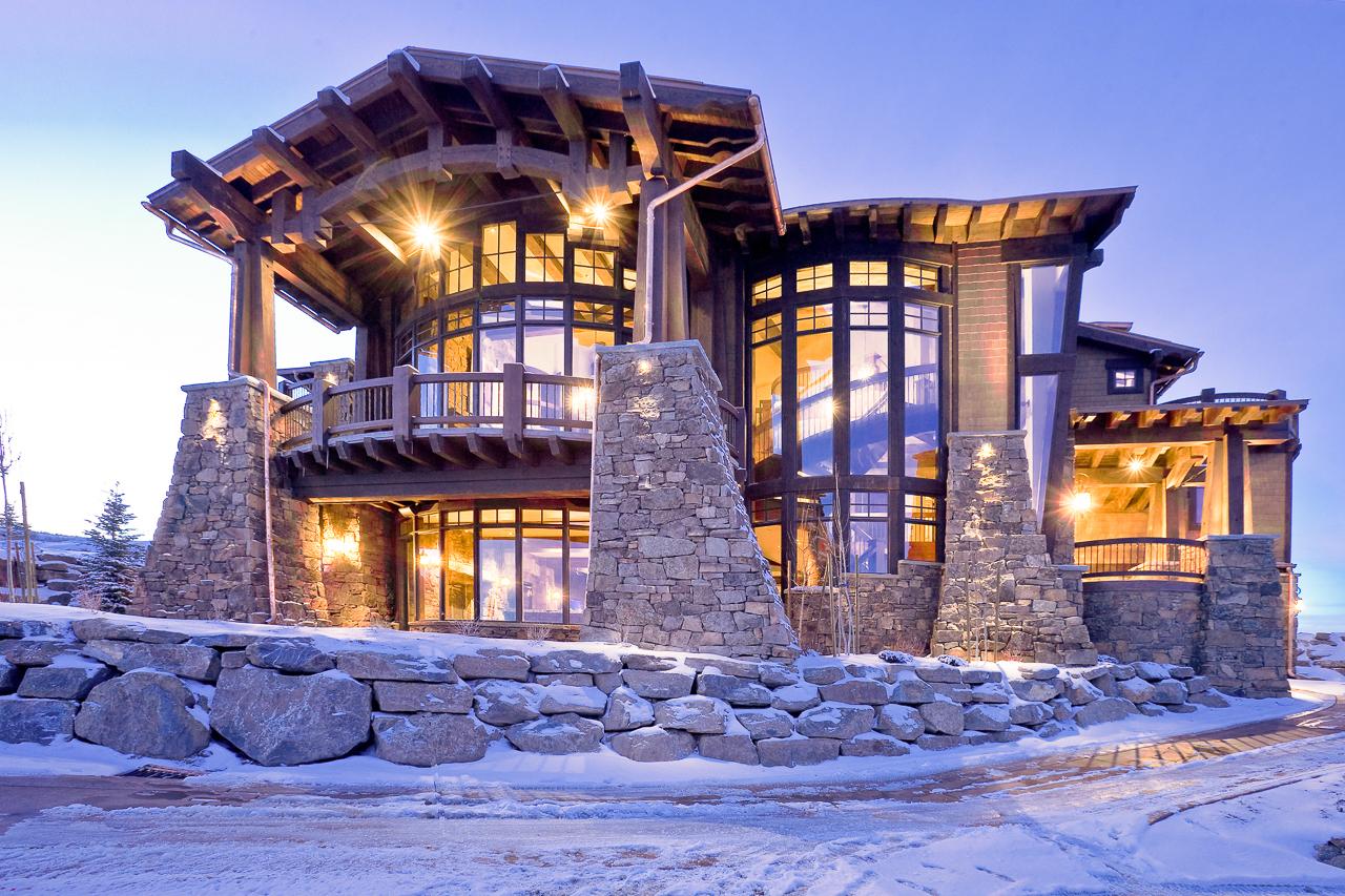 Exterior view of the Ski Dream Home, a premier Deer Valley vacation rental with ski-in/ski-out access