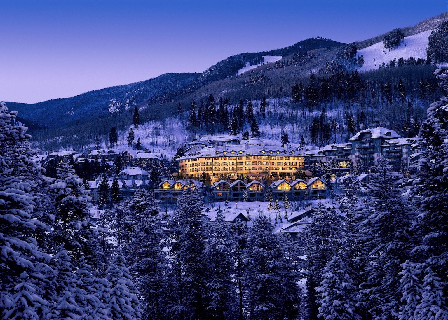 A luxury Beaver Creek hotel with a mountain view