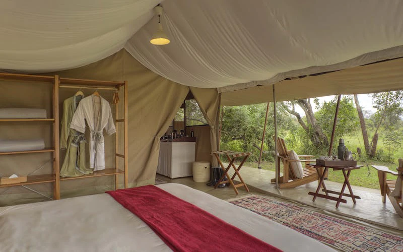 Asilia Ol Pejeta Bush Camp - Guest tent with veranda