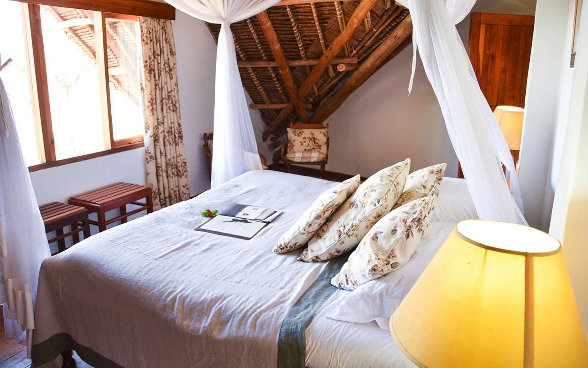 Internal image of a bedroom at Loldia House showing a queen size bed