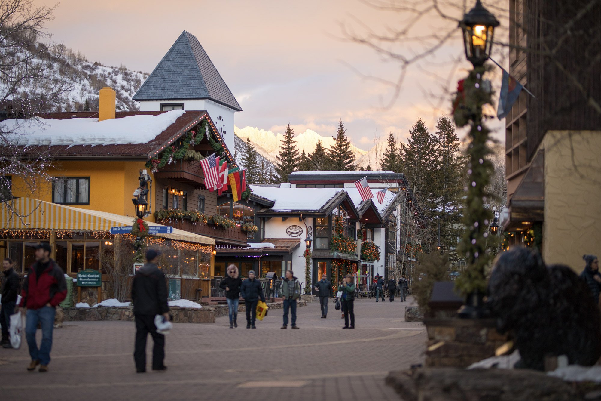 Historic Vail Village showcasing its rich architectural legacy
