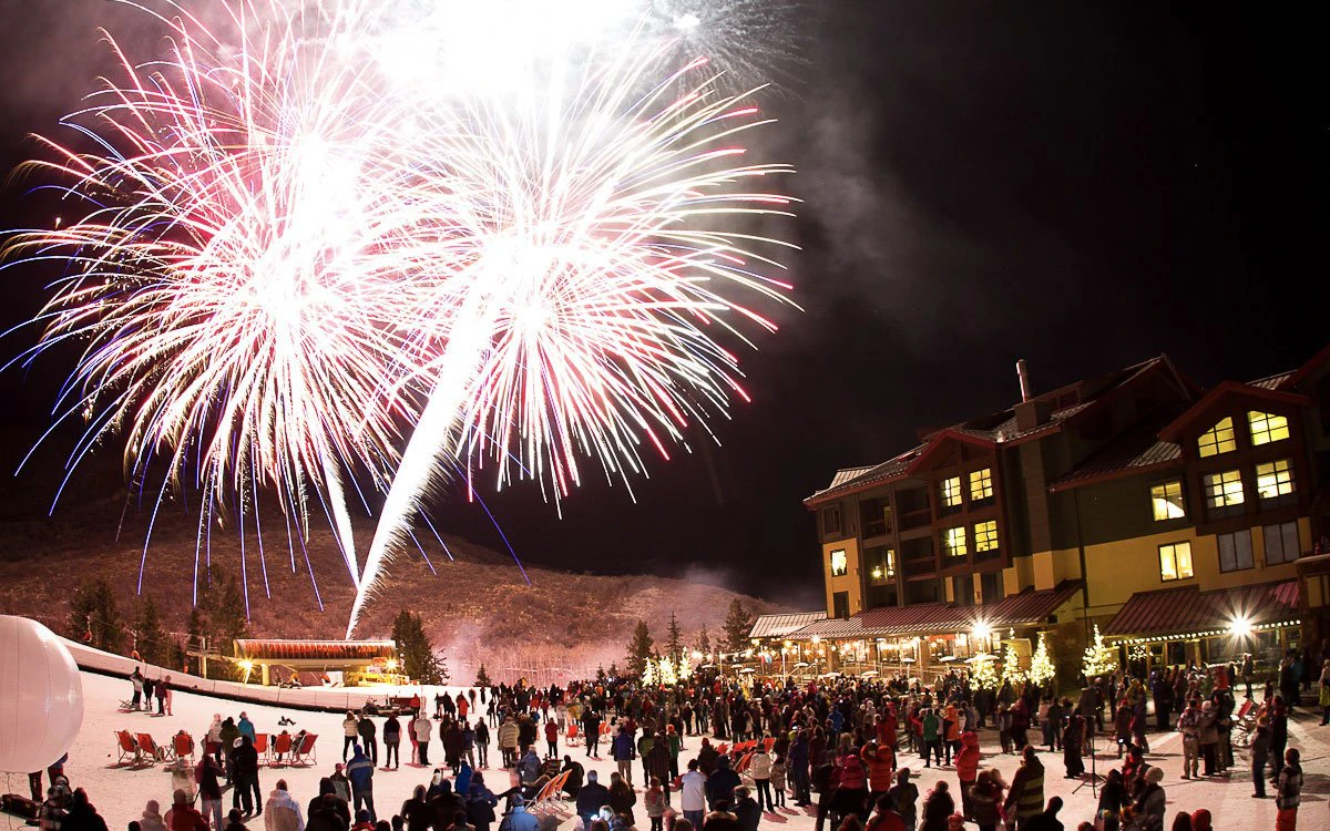 A slopeside fireworks display at one of Park City’s many events.