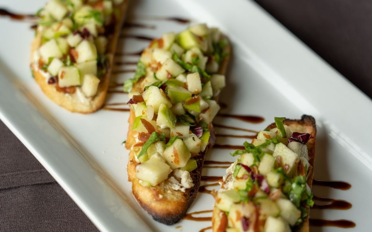 A delicious plate of bruschetta served at The Brass Tag in Deer Valley.