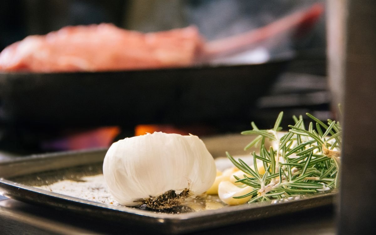 Aromatics are being prepared for a meal cooked at the Mariposa in Deer Valley.