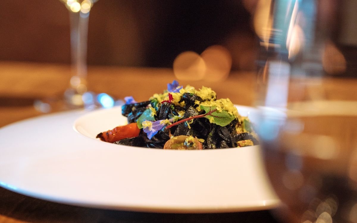 An expertly plated dish from the Cast and Cut restaurant in Deer Valley.