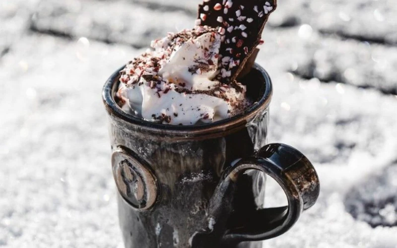 A classic hot chocolate from Snowshoe Tommys in Deer Valley. A classic hot chocolate from Snowshoe Tommys in Deer Valley.