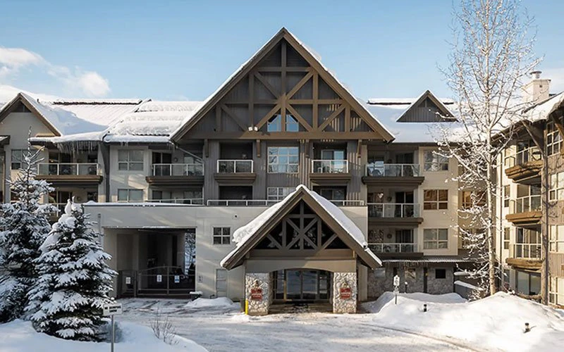 Aspens on Blackcomb Whistler ski-in/ski-out condos with private balconies and snow-covered slopes.