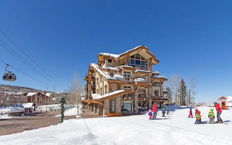 The Granita Telluride condos with ski-in/ski-out access near Lift 1, featuring family-friendly winter activities in Mountain Village.